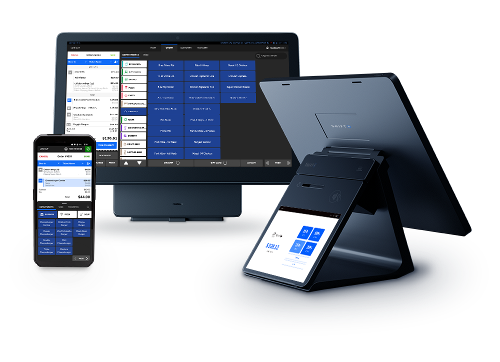 Shift4 Dine POS terminal and handheld